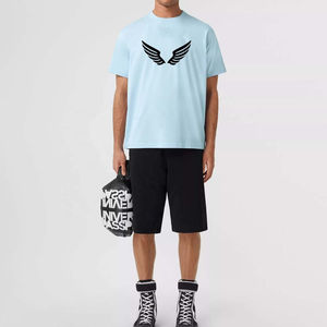 T-shirt professionnel à manches courtes, impression de logo personnalisée, 100% coton, poids lourd, uni, vierge, pour enfants, bébés, filles et garçons - Product Image 4