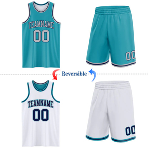 Maillot de basket-ball réversible personnalisé, vêtements d'équipe sublimés - Product Image 1