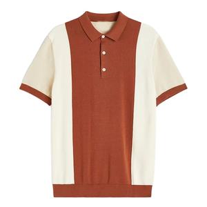 เสื้อโปโลแขนสั้นคอปกติดกระดุมสำหรับผู้ชายเสื้อโปโลแฟชั่นลำลองลายทางสำหรับใส่ฤดูร้อน - Product Image 1