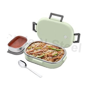 กล่องอาหารกลางวันเบนโตะกล่องใส่อาหารโลหะสำหรับตั้งแคมป์พร้อมล็อคกล่องอาหารกลางวันที่ไม่เหมือนใคร - Product Image 1