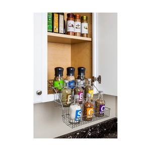 Elegante Soporte para Especias con Acabado Plateado, Perfecto para la Organización de la Despensa, Artículos Esenciales de Cocina y Almacenamiento en la Encimera, de la India - Product Image 5