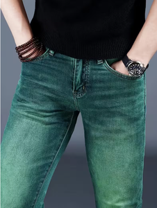 Jeans TRIBON SPORTS para Hombre, Corte Regular, Color Verde, Lavado Enzimático, Cintura Media, Casuales, Ecológicos, Rotos, Estilo Urbano, 100% Algodón, Tallas Grandes - Product Image 5