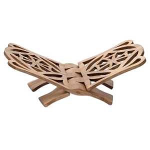 Support de Coran en bois artisanal Rehal avec sculptures décoratives ornées, support artistique rustique minimaliste moderne spirituel - Product Image 1