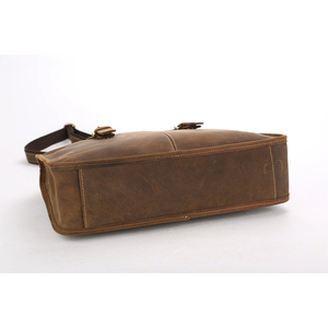 Maletín para Portátil de Cuero Genuino Marrón para Hombre con Estilo Clásico Vintage y Acabado Premium - Product Image 5
