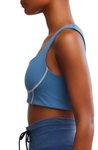 Soutien-gorge de sport respirant à séchage rapide en dentelle pour femme, grande taille, maintien élevé, style simple, couleur et positionnement avant personnalisables, idéal pour le yoga - Product Image 4