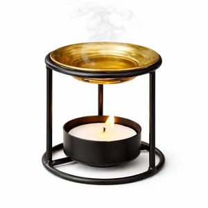 Metal Aromatherapy <b>Oil</b> <b>Burner</b> and Wax Melter with Brass Bowl and Tealight Candle Holder Decorative Home Fragrance <b>Oil</b> Wax Warmer - Product Image 1