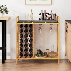 Elegante Soporte de Metal Curvo para Botellas de Vino, Diseño Contemporáneo para Bar - Product Image 2