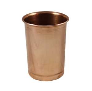 Tasses en cuivre de forme cylindrique conique, finition polie, vaisselle artisanale traditionnelle, verre à eau élégant pour la cuisine - Product Image 5