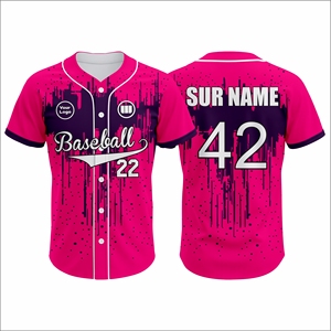 Custom Baseball Uniform Set Breathable Four-Way Stretch Eco-Friendly Polyester Moisture Wicking Sublimation Jersey Team - Product Image 1