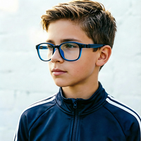 Montura de Gafas Irrompibles para Niños, Silicona Suave Amarilla, Titanio, Gafas Ópticas Flexibles Únicas para Niños 2606