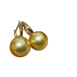 Boucles d'oreilles en perles d'or naturel pour femmes, élégantes, simples et polyvalentes, de haute qualité, en argent pur, boîte cadeau de qualité supérieure pour toutes les occasions - Product Image 5