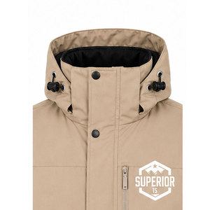 Parka Premium para Hombre con Capucha, Tejido Resistente al Viento, Acolchado Térmico, Cintura Ajustable y Capucha Desmontable de Piel Sintética - Product Image 3