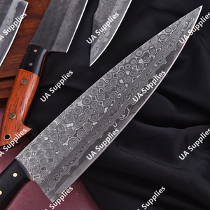 Couteau de Chef en Acier Carbone Forgé à la Main, Manche en Bois, Manche Intégral, Style Japonais, 8 Pouces, Finition Poli Miroir, Ambidextre - Product Image 5