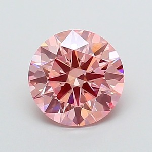 Bague de créateur avec diamant rond brillant de 3 carats, rose vif, cultivé en laboratoire CVD, clarté VS2, polissage excellent. - Product Image 1