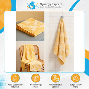 Serviettes de bain jacquard 100% coton, qualité supérieure, fabrication indienne, étiquetage privé, prix de gros attractifs - Product Image 3