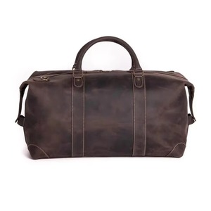 Bolsa de Viaje de Cuero de Grano Completo Personalizada, Resistente al Agua, con Cierre, de Lujo, para Fin de Semana, Gimnasio, Viajes Cortos, para Hombres y Mujeres - Product Image 2