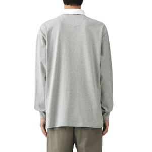 Polo pour homme personnalisé 100% coton, respirant, sport, pas cher, ample, lourd, manches longues, uni, tricoté, anti-boulochage, boutonné, décontracté - Product Image 4