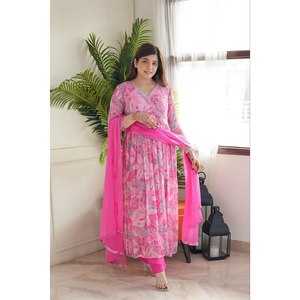 Hermosa ropa tradicional china elegante parte superior inferior y Dupatta para ropa de fiesta - Product Image 2