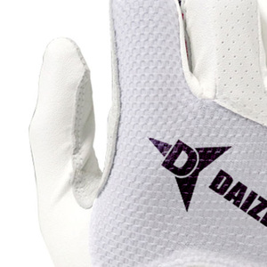 White Full Finger Batting Gloves Leather Palm Non Slip Breathable Ambidextrous Training Catcher Grip for Baseball Softball - Product Image 5