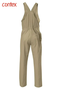 Salopette de travail haute visibilité imperméable pour homme, grande taille, en velours côtelé et toile de coton, avec dos en tissu actionnel - Product Image 4