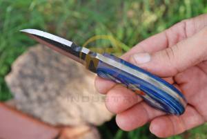 Cuchillo de Hoja Fija de Acero de Damasco en Oferta – Cuchillo para Camping y Caza al Aire Libre con Mango Personalizado - Product Image 3