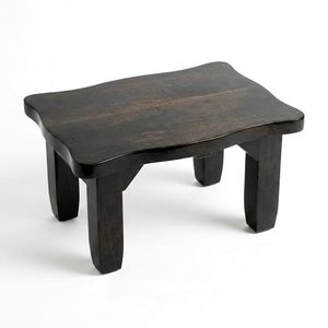 Table basse en bois massif, style rustique minimaliste, table d'appoint en bois pour salon - Product Image 1