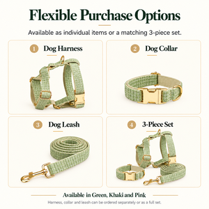 Ensemble Harnais, Collier et Laisse pour Chien en Tweed Polyester XS-XL – Accessoires de Promenade Assortis pour Animaux de Compagnie – Vente en Gros - Product Image 3