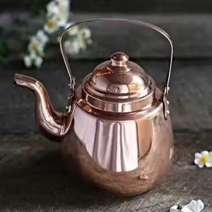 Elegant Copper <b>Tea</b> <b>Pot</b> Durable Beverage Serving <b>Pot</b> for Home and Commercial Kitchens - Product Image 3
