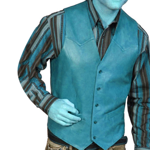Oem High Quality Genuine Leather Waterproof <b>Men</b> Women's Custom Fashion & Biker Style <b>Vests</b> - Product Image 6