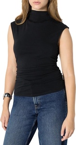 Haut gainant sans couture pour femme, col roulé, contrôle léger, mélange coton élasthanne, usage quotidien - Product Image 5