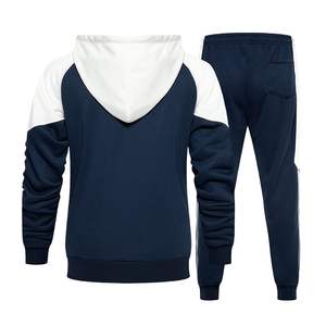 Ensemble de survêtement pour homme avec capuche et fermeture éclair intégrale, veste et pantalon de jogging en coton premium, survêtement décontracté d'hiver avec logo personnalisé - Product Image 2