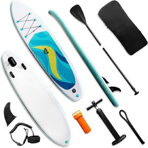 Tavola SUP Gonfiabile 126"x32"x6" Extra Larga e Spessa in PVC Premium con Ponte Antiscivolo, Accessori SUP e Zaino per Ragazzi - Product Image 1