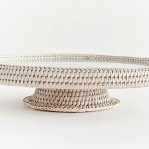 Corbeille à fruits en rotin, plateau bas, bol de service en osier pour fruits, pain et collations, plateau de rangement naturel, fournisseur Vietnamien, OEM ODM, vente en gros - Product Image 2