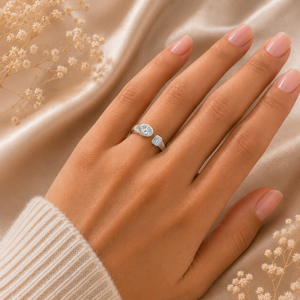 Hot Sale <b>Emerald</b> & Oval Cut Lab Grown Diamond <b>Ring</b> 925 <b>Silver</b> 9kt, 14kt, 18kt Gold Diamond <b>Rings</b> for Women's Engagement <b>Ring</b> - Product Image 2