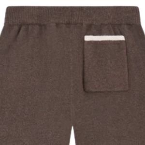 Pantalon de jogging tricoté pour homme, décontracté, marron, taille élastique, style streetwear, coupe décontractée, bas en maille - Product Image 4