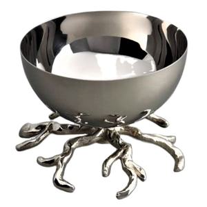 Most Amazing High Quality Metal Decorating Unique Shape Food Serving <b>Bowl</b> With Antique <b>Silver</b> Finished - Product Image 1