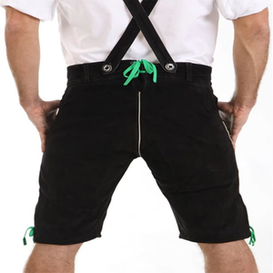 Pantalones Cortos de Lederhosen Alemanes y Austriacos de Diseño Moderno y Elegante para Hombre, Casuales, Vintage, Desgastados, de Mezcla de Algodón Transpirable - Product Image 3
