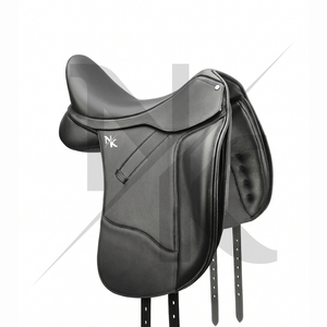 Silla de Doma Ecuestre Profesional de Cuero Personalizada para Carreras de Caballos Ingleses, con Estructura de Madera Ligera y Herrajes Niquelados - Product Image 5