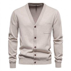 <b>Men</b> Long Sleeve Sweater Button Knit <b>Men</b> <b>Cardigan</b> Sweater Button Front Winter Wear - Product Image 1