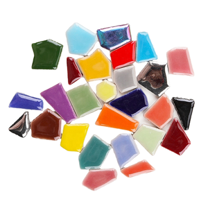 Nuevo Diseño Moderno Europeo, Mosaico de Cristal Gris con Textura Ondulada, Revestimiento de Pared Interior, Azulejo Azul Marino con Diseño Gráfico - Product Image 2