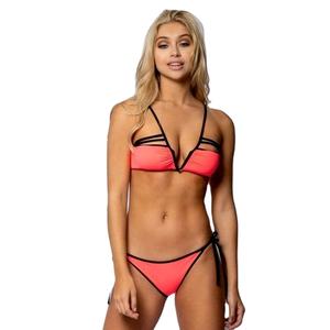 Traje de Baño de Dos Piezas Golden Sands con Brillo Metálico, Corte Atrevido y Relleno Extraíble, Conjunto de Bikini para Diversión en el Agua Azul y Vacaciones - Product Image 1