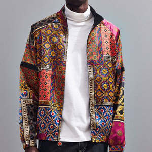 Chaqueta Bomber Reversible de Satén Bordada con Parches Impresos Personalizados para Hombre, Impermeable, Transpirable y Resistente al Viento, con Cuello Redondo - Product Image 5