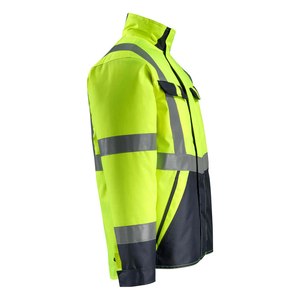 Custom High Visibility <b>Work</b> Jackets for Men OEM Winter Safety Jackets with Reflective Details <b>Waterproof</b> Workwear Jacket for Men - Product Image 2