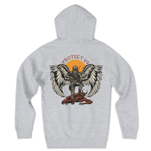 Manufacturer Customized <b>Back</b> Logo Dtg Printing Modern Saint Mike Hoodie Graphic White Camouflage Hooded Sweatshirt - Product Image 4