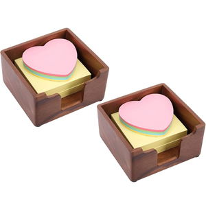 Factory Direct Supply Mango wood Sticky Notes Holder 2 pieces For Home School & Offices Desktop Sticky Notes <b>Memo</b> <b>Pad</b> Holder - Product Image 3