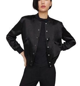 Veste bomber d'hiver réversible imperméable en denim 100% polyester de haute qualité, style tendance 2025, logo personnalisé OEM pour femmes - Product Image 2