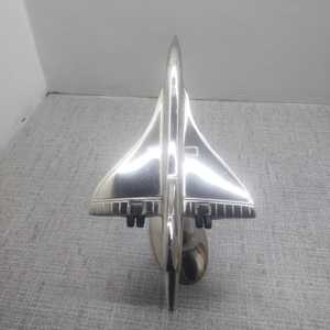 Adorno de Escritorio de Avión Concorde Vintage, Modelo de Avión Supersónico de Aluminio con Acabado en Níquel, Decoración Art Deco para el Hogar - Product Image 4