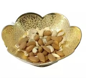 Party Metal Dry Fruit Bowl Snack Dish Decorative Serving Bowl Tableware Gift Item - Product Image 1