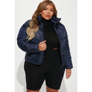 Veste matelassée pour femme, nouvelle arrivée, veste d'hiver chaude, veste à bulles respirante, design tricoté, fermeture éclair - Product Image 4