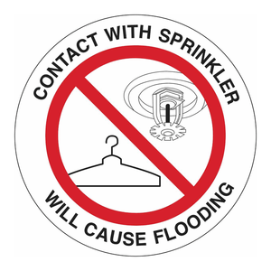 Brady Prohibited Sprinkler Label Heat-Resistant <b>PVC</b>/PET <b>Adhesive</b> Safety Sign for Indoor and Outdoor Use - Product Image 3